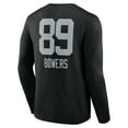 thumbnail image 3 of Men's Brock Bowers Black Las Vegas Raiders Name & Number Team Wordmark Long Sleeve T-Shirt, 3 of 3