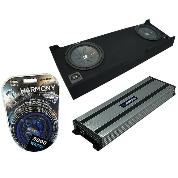 07-13 GMC Sierra Crew Cab Truck Kicker CompR CWR10 Dual 10" Sub Box HA-A1500.1