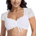 thumbnail image 6 of Tank Tops for Women,Elegant Underwire Lace Vest Blouse for Women Dirndl Style Festive Top,Camisole Tops for Women,White,L, 6 of 9