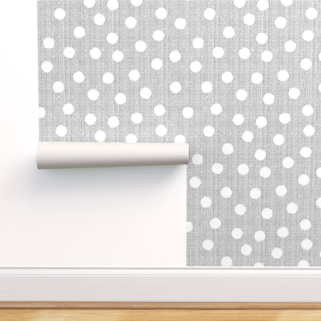 Peel-and-Stick Removable Wallpaper And White Dot Dotted Nursery Decor
