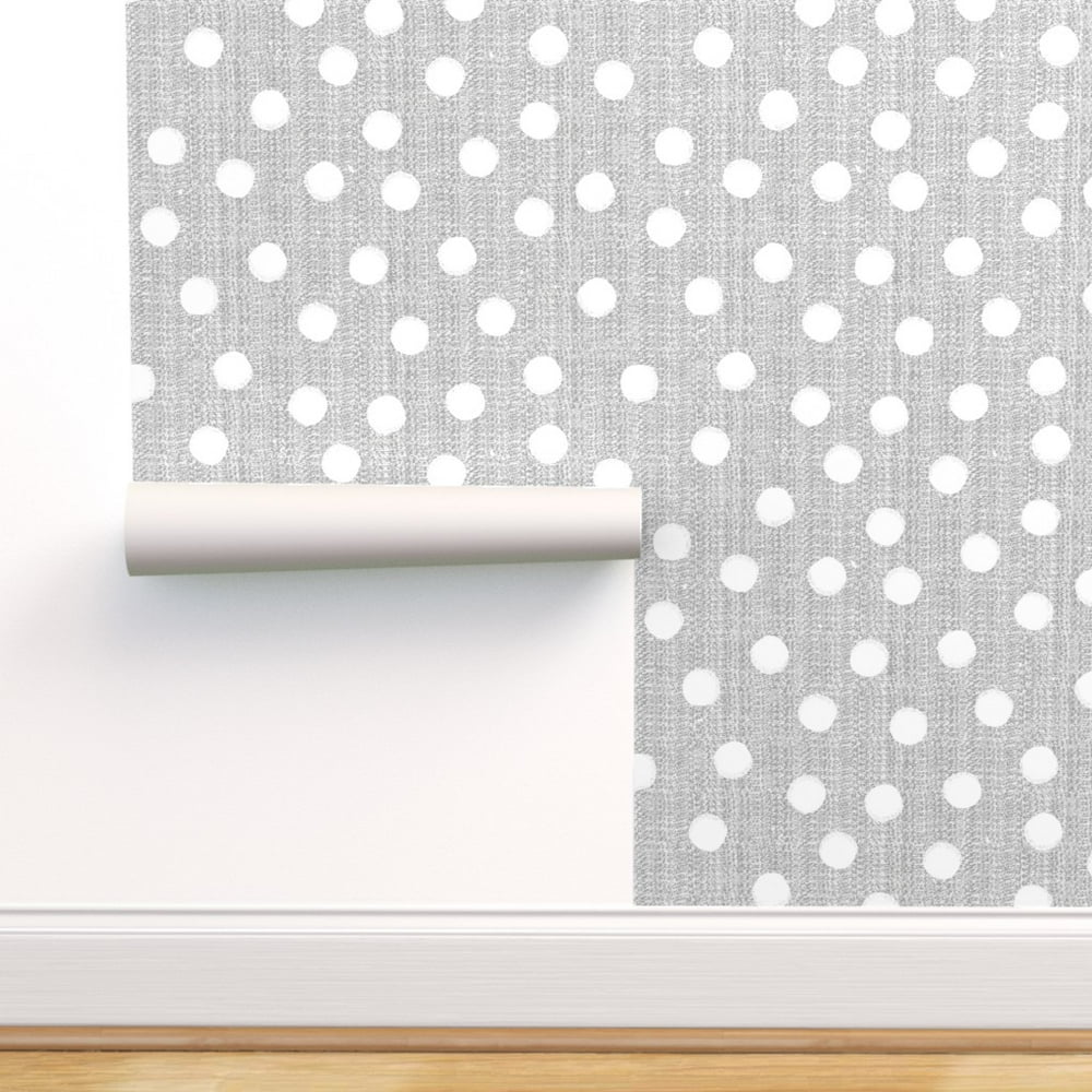 PeelandStick Removable Wallpaper And White Dot Dotted Nursery Decor