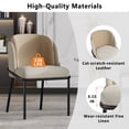thumbnail image 4 of Noble House 2 Modern Chairs with Slanted Legs and Adjustable Feet (Beige), 4 of 10