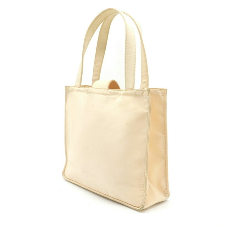 Pre-Owned CHANEL Chanel here mark handbag tote bag nylon light pink beige  (Good) 