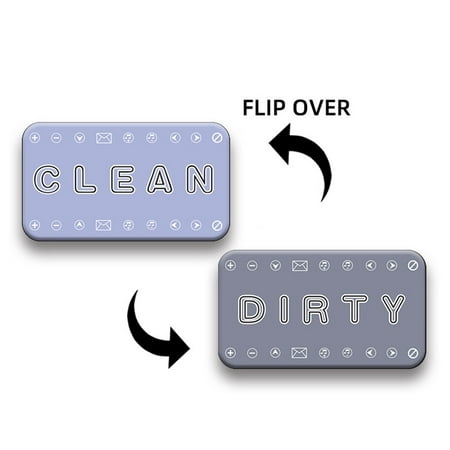 

2Pcs Living Clean Dirty Sign Fridge Magnets Home Decor Dishwasher Magnetic Sticker