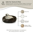 thumbnail image 6 of Best Friends by Sheri The Original Calming Donut Dog and Cat Bed in Shag Fur Dark Brown, Large 36x36", 6 of 6