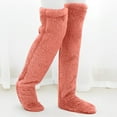 thumbnail image 6 of Rciityk Fuzzy Thigh High Socks for Women Winter Over Knee Plush Warm Sleeping Socks Long Knee High Socks New Year Gift, 6 of 8