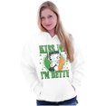 thumbnail image 3 of Betty Boop Saint Paddys Kiss Me Hoodie Sweatshirt Women Brisco Brands M, 3 of 5
