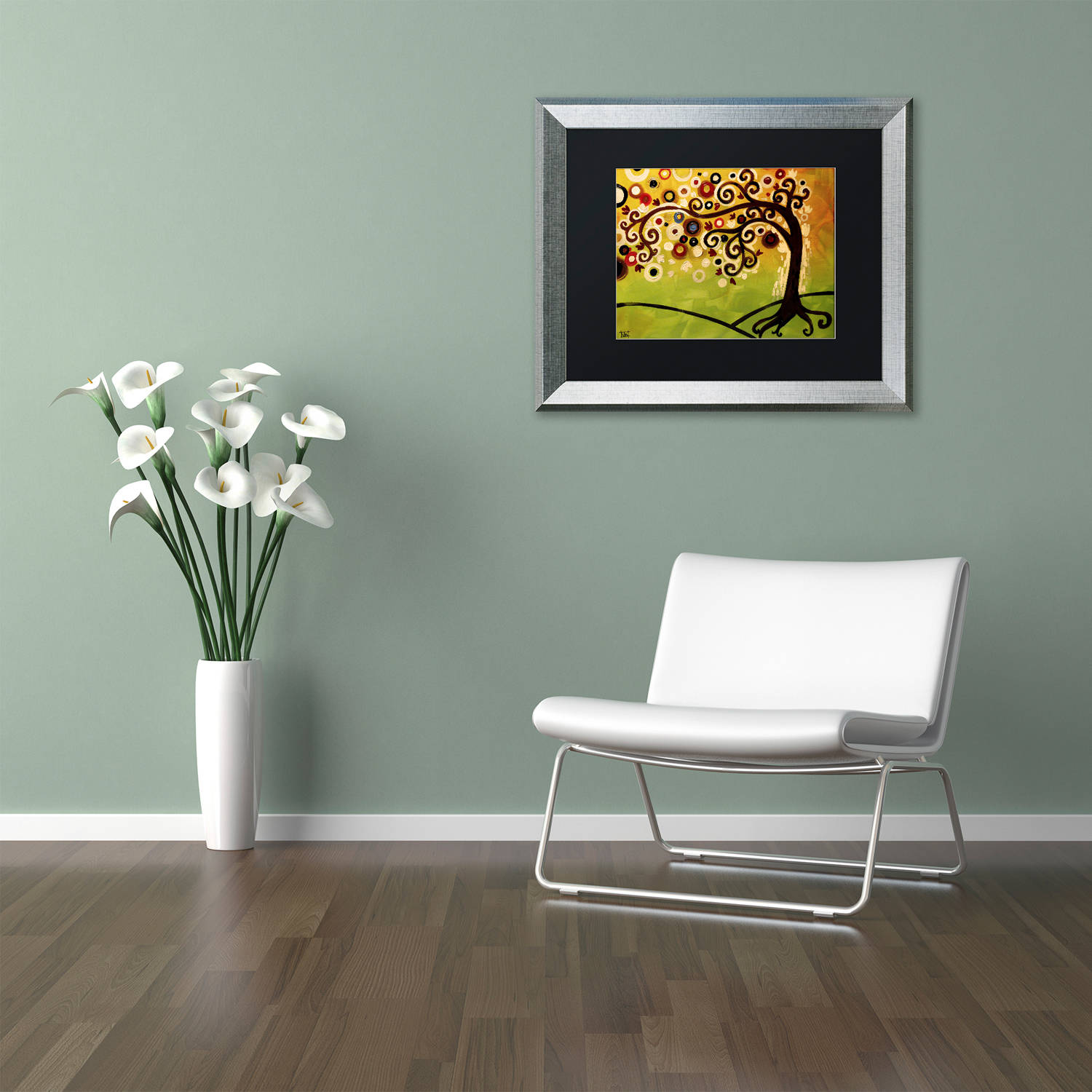 Trademark Fine Art "143" Canvas Art by Natasha Wescoat, Black Matte, Silver Frame