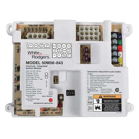 WHITE-RODGERS 50M56U-843 Control, Hot Surface Ignition, 24V