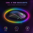thumbnail image 2 of FFN Wireless Gaming Mouse ,Colorful 9 Backlight,16000 DPI,75H Battery Standby,3 Mode USB-C/2.4G/Dual Bluetooth 5.0 Portable Rechargeable Gaming Mice for PC/PS5/Mac Computer and Laptop/Tablet-Black, 2 of 19