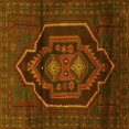 thumbnail image 1 of Ahgly Company Machine Washable Indoor Square Persian Yellow Traditional Area Rugs, 8' Square, 1 of 4