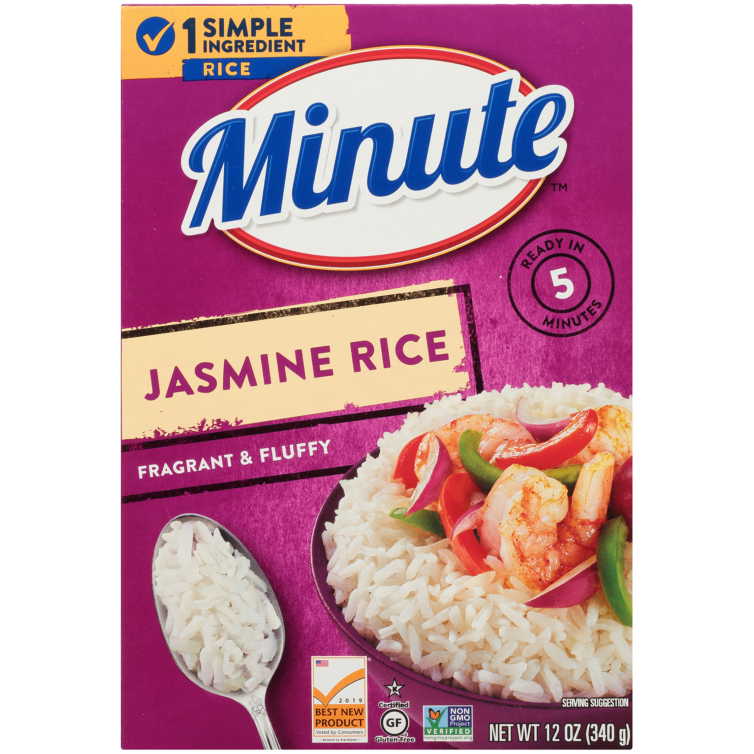 Minute Instant Jasmine Rice, Fragrant and Fluffy, 12 oz