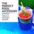 thumbnail image 2 of Impresa Pool Drink Holders - 6 Pack - Swimming Pool Supplies - Above Ground Pool Cup Holders for Drinks - Spill-Resistant Design and Fits Most Pools (Blue), 2 of 6