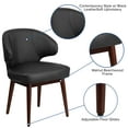 thumbnail image 6 of Flash Furniture Comfort Back Series Black LeatherSoft Side Reception Chair with Walnut Legs, 6 of 13
