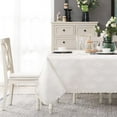 thumbnail image 3 of GymChoice Solid Flower Jacquard Table Cloth,Rectangle Tablecloth Wrinkle Free Table Cloth Spill Proof Heavy Weight Fabric Tabletop Decoration for Kitchen Banquet Party, Rectangle, 3 of 9