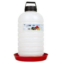 Farm Tuff  Top Fill Hanging Plastic Automatic Poultry and  Bird Fountain Waterer for Chickens, 7 Gallon Capacity