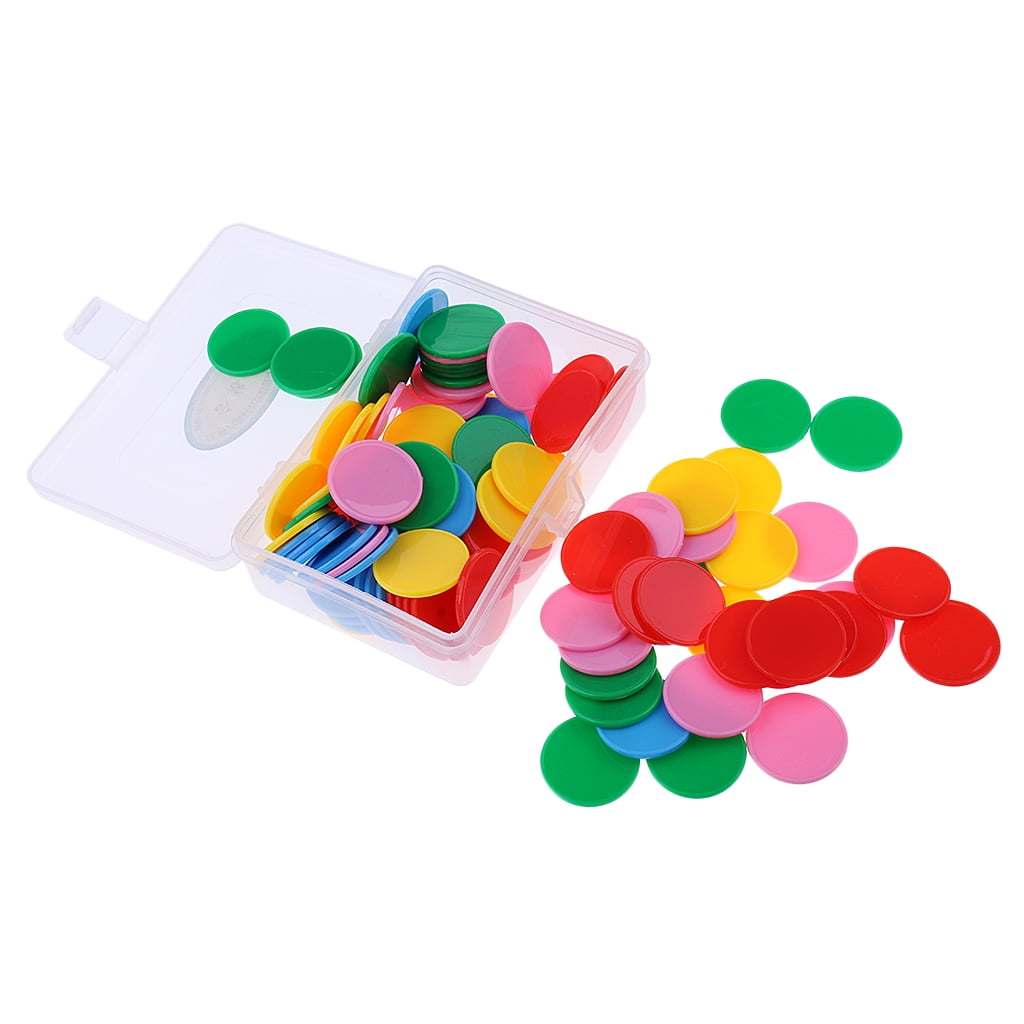 100pcs Opaque Plastic Board Game Counters Tiddly winks Numeracy Teaching 