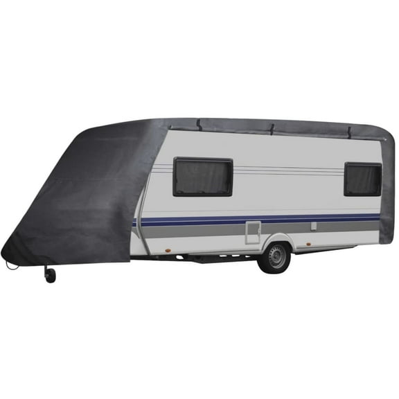 vidaXL Caravan Cover Grey S Indoor Outdoor Trailer Camper Car Protection Cover