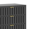 thumbnail image 6 of DEXTRUS Fluted 5-Drawer Dresser with Metal Stand for Bedroom, Metal Chest of Drawers, Black, 6 of 8
