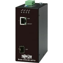 Eaton Tripp Lite Series Hardened Gigabit Fiber to Ethernet Media Converter, 10/100/1000 Mbps, RJ45/SFP, -10° to 60°C, DC Power, TAA - 1 x Network (RJ-45) - Multi-mode, Single-mode - Gigabit...
