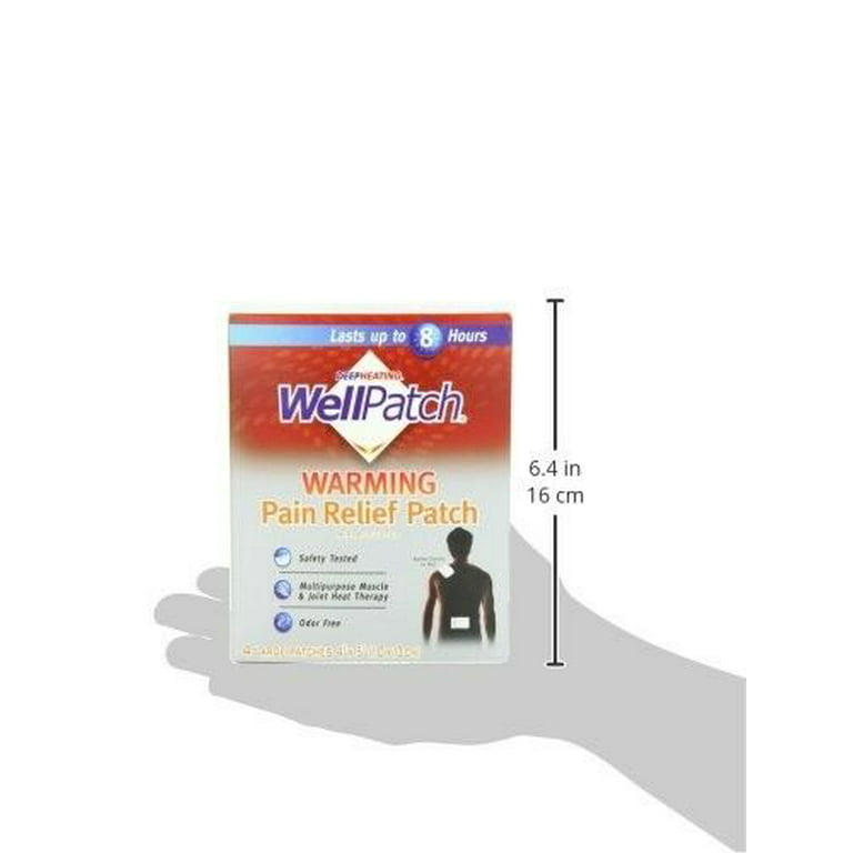 Wellpatch Warming Pain Relief Heat Patch, 4 Large Patches, 5X4