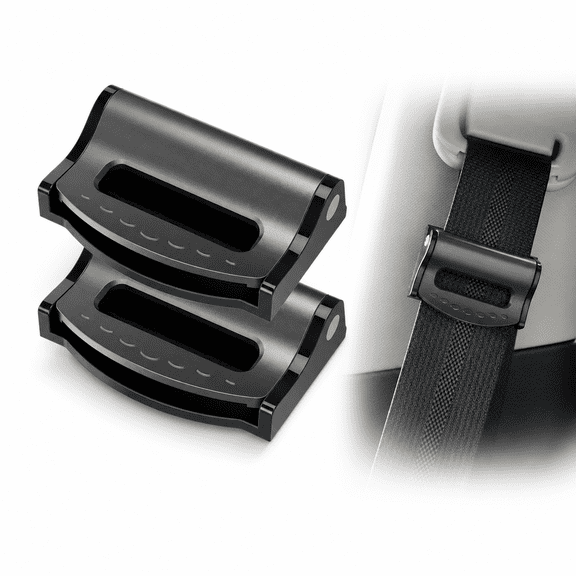 2PCS Seat Belt Adjuster Universal Locking Clip Anti Pinch Safety Positioner for 60mm Width Car SUV Truck Seatbelts