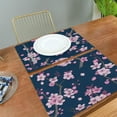 thumbnail image 2 of GZHJMY Placemats Set of 4,Cherry Blossoms Heat-Resistant Non-Slip Double Sided Washable Kitchen Dining Table Mats for Kitchen Table Decoration, 12"x18", 2 of 6