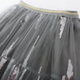 thumbnail image 3 of GYRATEDREAM Toddler Baby Girl Tutu Tulle Layered Ruffle Skirt Kids Sequin Birthday Ballet Dance Princess Cake Skirt Gray for 2-9 Years, 3 of 8