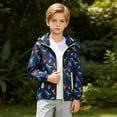 thumbnail image 2 of Kids Active Zipper Sun Protection Jacket Boys Girls Hooded Cooling Shirt Pockets Fishing Running Outdoor Jackets for Kids Preppy, 2 of 8