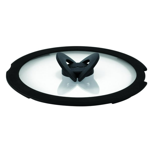 T-fal Tapa de Vidrio Ingenio 24 cm Apilable Compatible con Ingenio, Borde de Silicón y Asa Plegable de Baquelita, L9846553