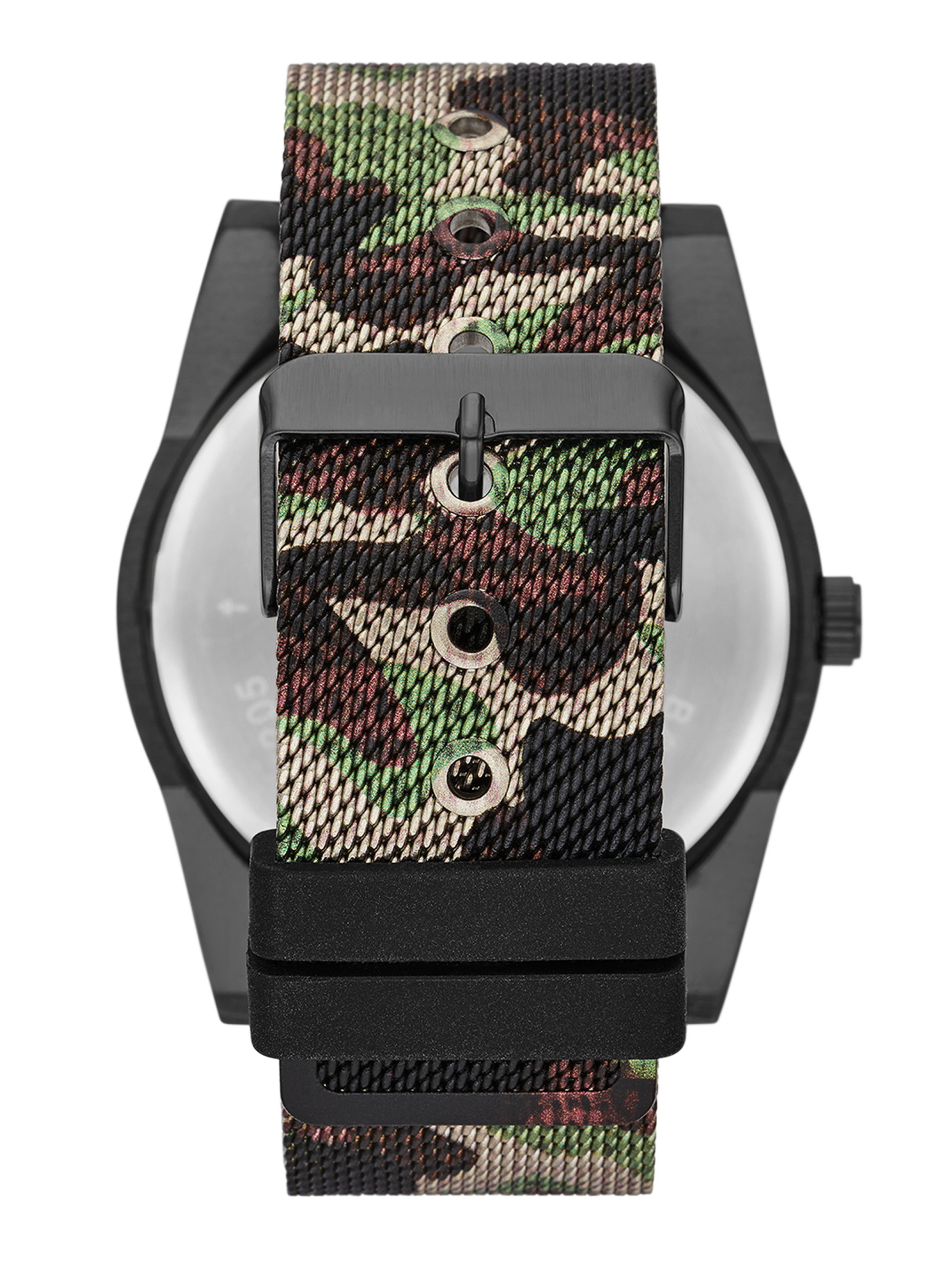 George Men's Watch Set: Gunmetal Tone Case, Black Dial, Camo Mesh Band, Brown Vegan Leather Double Strap (FMDXGE040) - image 2 of 4