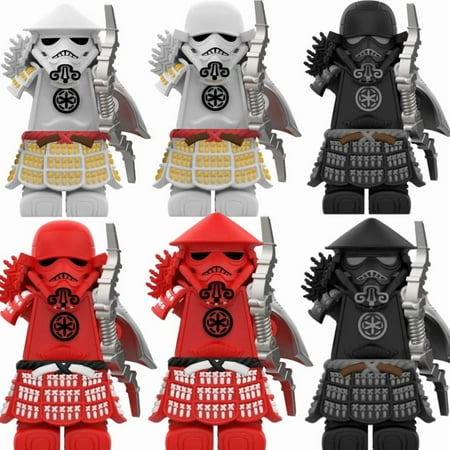 Samurai Trooper Building Block Minifigure 11Pcs Safe Non-Toxic ABS, Compatible with Major Blocks, Intricate Armor Design