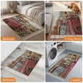thumbnail image 4 of Kitchen Runner Rugs, Farmhouse Donkey Barn Truck 2'x5' Throw Rug with Tassels, Pastoral Flower Straw Washable Soft Floor Carpet Runner for Hallway Bedroom Bathroom Laundry Room, 4 of 9