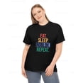 thumbnail image 1 of T-Shirt Unisexe Drôle Manger Dormir Roblox Répéter Gaming Graphique G0476, jusqu'à 5TG, 1 of 4