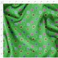 thumbnail image 4 of Soimoi Lightweight Cotton Voile Fabric, Green- Floral Print, Unstitched Material- 42 Inch Width, Ideal For Making Summer Dresses, Blouses, Scarves, Sheer Curtains, Garment Linings, 1 Yard, 4 of 6