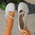 thumbnail image 6 of Gealkoca Women Dress Shoes Ballet Ribbon Bows Flats Mary Jane Party Dress Shoes Women's Casual Soft Soled Trendy Loafers Flat Shoes, 6 of 9