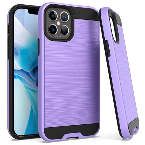 For Iphone 12 Pro Max 6 7 Brushed Case Purple Walmart Com