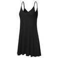 thumbnail image 2 of Doublju Women's Casual Spaghetti Loose Swing Slip Dress (Plus Size Available), 2 of 4
