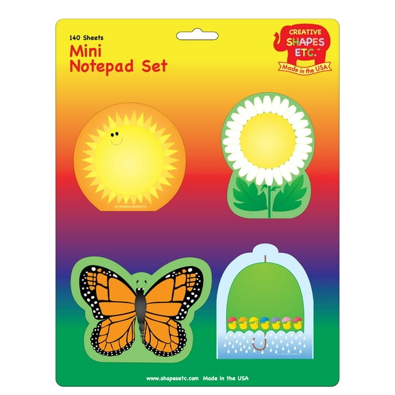 SHAPES ETC. Mini Notepad Set- Spring