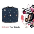 thumbnail image 6 of FORMRS Travel Makeup Bag Large Capacity Train Case Cosmetic Organizer with Adjustable Dividers, Christmas Whimsy, 6 of 8