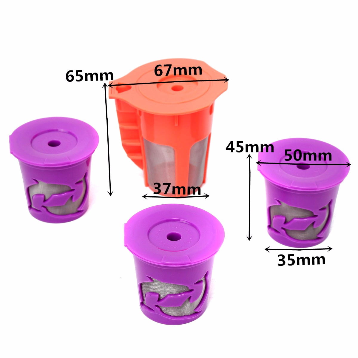 4 Refillable Reusable Coffee Capsules 