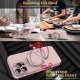 thumbnail image 5 of For iPhone 13 Pro Max Case Compatible with MagSafe Metal Kickstand PC + Silicone Phone Cover - Grey, 5 of 5
