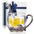 thumbnail image 1 of Labymos Coffee Chrysanthemum Enamel Craft Water Cup Drink Mug with Handle Design Tea Coffee Cup, 1 of 8