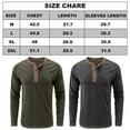 thumbnail image 4 of Htwon Henley Shirts for Men Long Sleeve Basic Round Neck Mens Henley Shirts Solid Color（Gray, XL）, 4 of 10