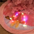 thumbnail image 4 of Injueey de árbol de Navidad con rosa claro Rudolph Felpa Alfombra de árbol de Navidad Árbol de Navidad Decoración de fiesta navideña Kits de decoración para fiestas No.1, 4 of 6