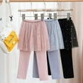 thumbnail image 2 of XBASW 2-7 Years Girls Lace Leggings with Tutu Skirts for Toddler Kids Girls Casual Trousers Spring Fall Cotton Pantskirt for Girls, 2 of 10