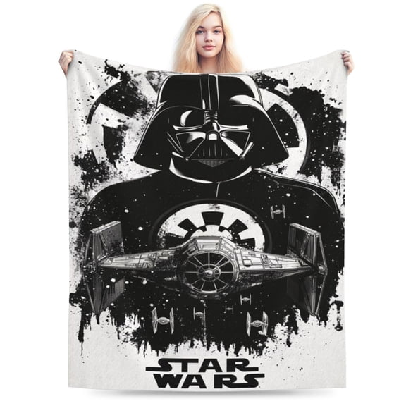 Darth Vader Blanket, Soft Warm Cozy Plush Throw Blanket Gifts for Adults Kids, Lightweight Fuzzy Comfy Flannel Blankets for Couch Bed House Decor Travel 40"X30"