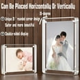 thumbnail image 4 of ZEECER 4x6 Acrylic Picture Frames 2 Pack, 20% Thicker Block, Clear Picture Frames Freestanding Double Sided Magnetic Acrylic Lucite Frameless Transparent Square Frame Gift for Desktop Display, 4 of 18