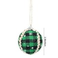 thumbnail image 3 of Gumesh 6Pcs Handmade Plaid Fabric Christmas Ball - Buffalo Check Cloth Wrapped Ornament with Rustic Charm, Festive Tree Decoration for Country Christmas Style, 3 of 6