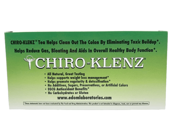 Chiro-Klenz With Green Tea  - Natural Herbal Tea for Detox, Constipation and Bloating Relief - No Sugar, Caffeine, or Gluten